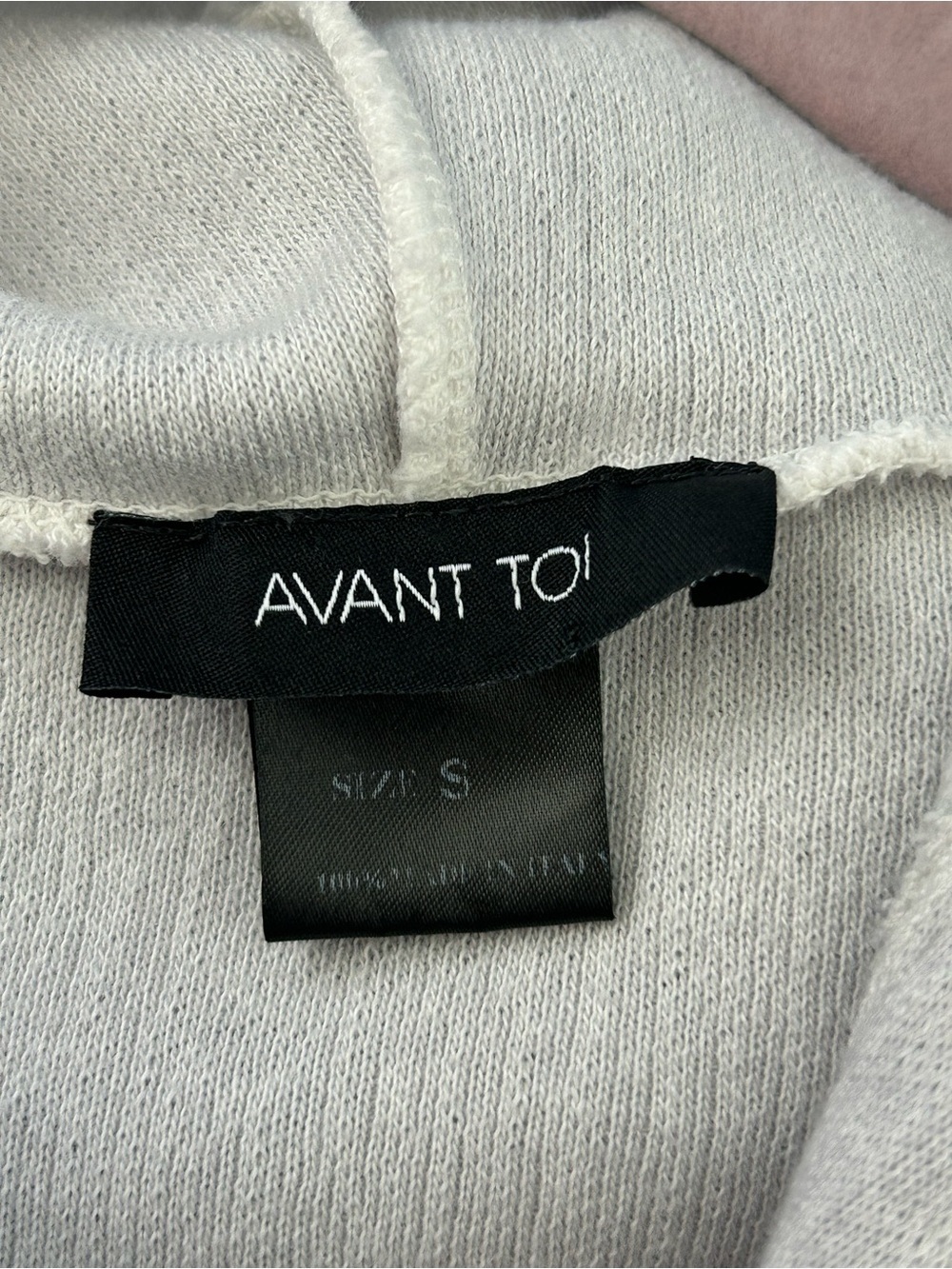 Avant Toi Light Gray Zip Cotton Hoodie - Picture 4 of 14